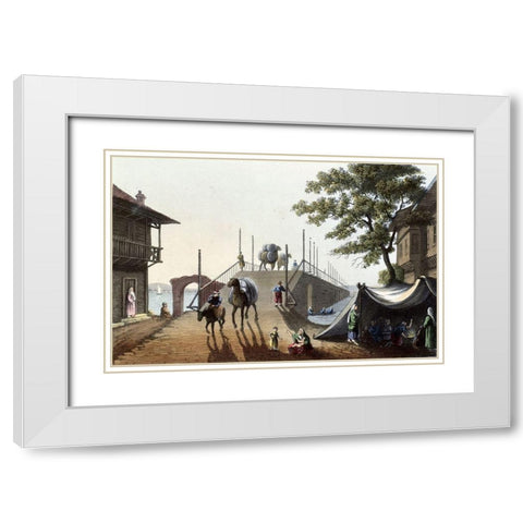 Ponte Piccolo From Interesting Views In Turkey White Modern Wood Framed Art Print with Double Matting by Unknown