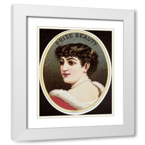 Prize Beauty White Modern Wood Framed Art Print with Double Matting by Unknown