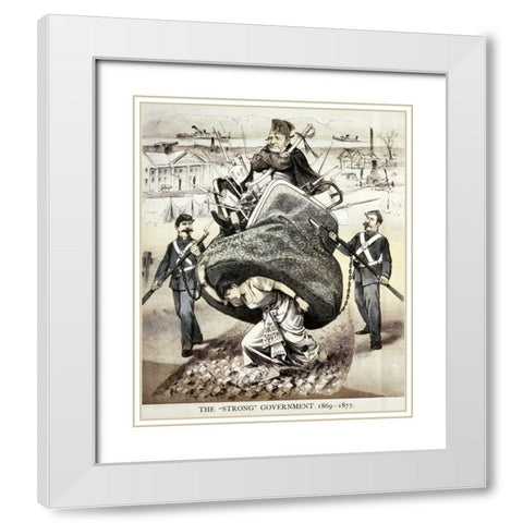 Strong Government White Modern Wood Framed Art Print with Double Matting by Unknown
