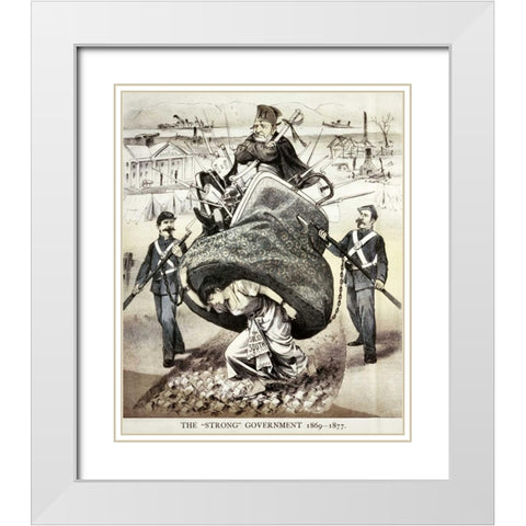 Strong Government White Modern Wood Framed Art Print with Double Matting by Unknown