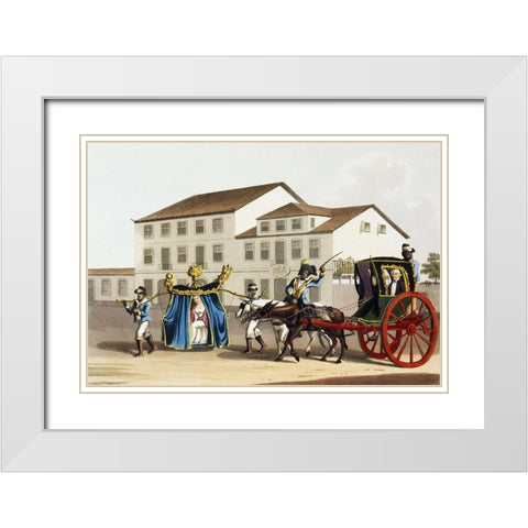 The Chege and Cadeira White Modern Wood Framed Art Print with Double Matting by Unknown