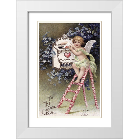 To The One I Love White Modern Wood Framed Art Print with Double Matting by Unknown