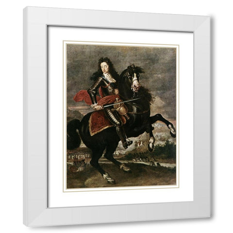 William III of England White Modern Wood Framed Art Print with Double Matting by Unknown