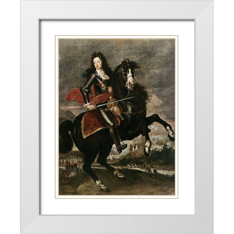 William III of England White Modern Wood Framed Art Print with Double Matting by Unknown