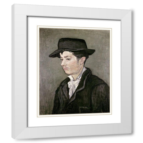 Portrait of Armand Roulin White Modern Wood Framed Art Print with Double Matting by Van Gogh, Vincent