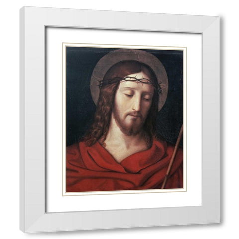 Ecce Homo White Modern Wood Framed Art Print with Double Matting by Veit, Philipp
