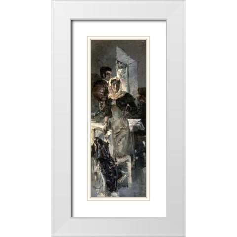 Spain White Modern Wood Framed Art Print with Double Matting by Vrubel, Mihail Aleksandrovic