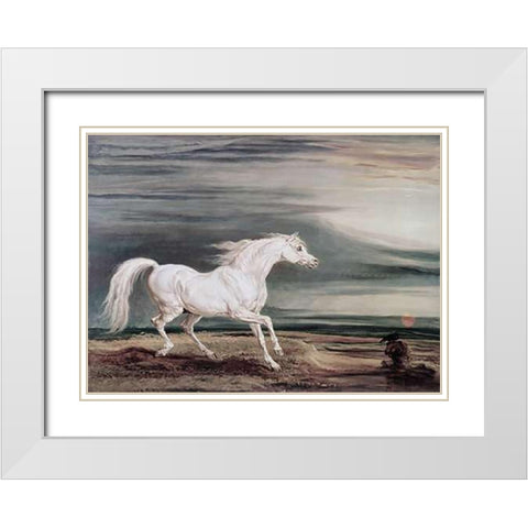 Marengo Barb Charger White Modern Wood Framed Art Print with Double Matting by Ward, James