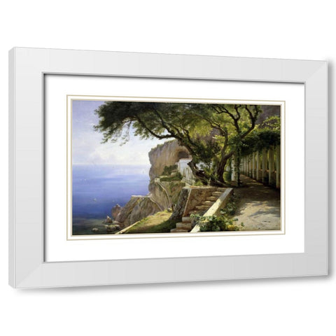 Amalfi White Modern Wood Framed Art Print with Double Matting by Aagaard, Carl Frederic