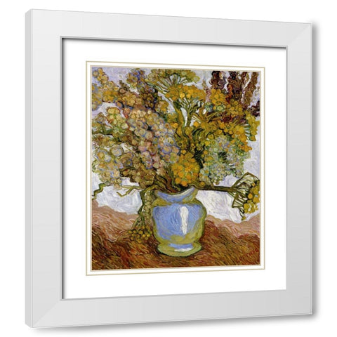 Goldenrod White Modern Wood Framed Art Print with Double Matting by Agasaryen, Serguey