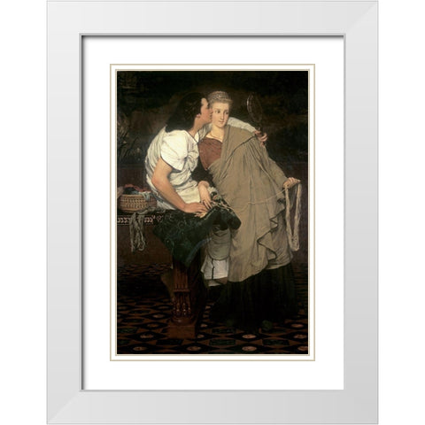 The Honeymoon (Reign of Augustus) White Modern Wood Framed Art Print with Double Matting by Alma-Tadema, Sir Lawrence