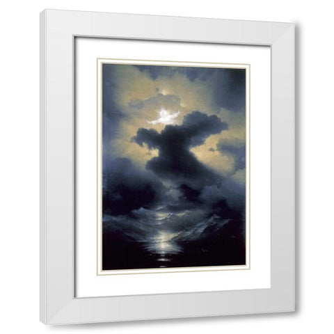 Chaos - the Creation White Modern Wood Framed Art Print with Double Matting by Aywasovski, I.