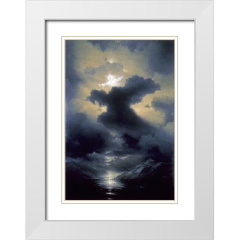 Chaos - the Creation White Modern Wood Framed Art Print with Double Matting by Aywasovski, I.