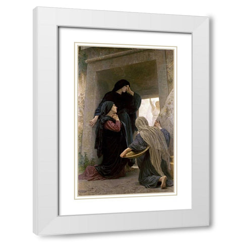 The Three Marys at the Tomb White Modern Wood Framed Art Print with Double Matting by Bouguereau, William-Adolphe