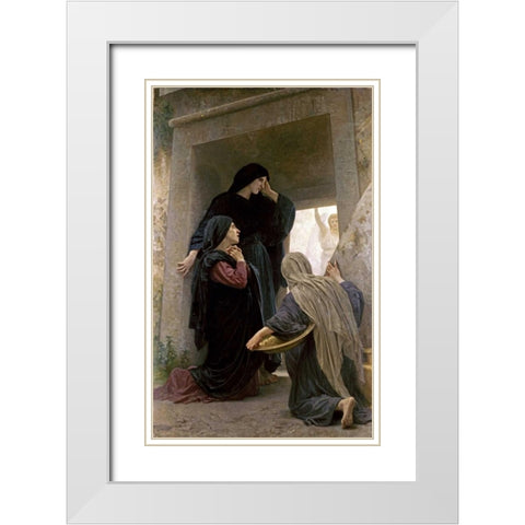 The Three Marys at the Tomb White Modern Wood Framed Art Print with Double Matting by Bouguereau, William-Adolphe