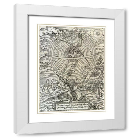 The Cosmographical Glasse White Modern Wood Framed Art Print with Double Matting by Cuningham, William