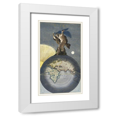 Atlas White Modern Wood Framed Art Print with Double Matting by Danckerts, Justus