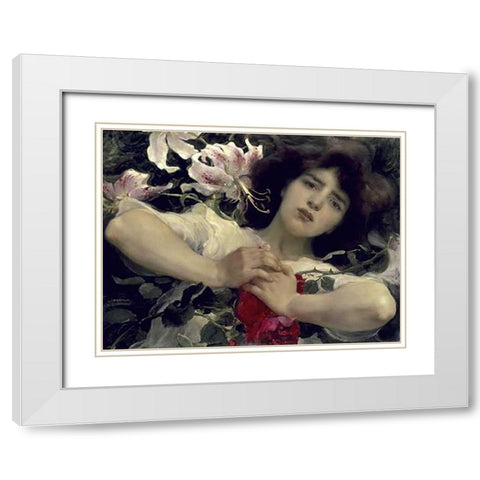 Purity and Passion White Modern Wood Framed Art Print with Double Matting by Dvorak, Franz