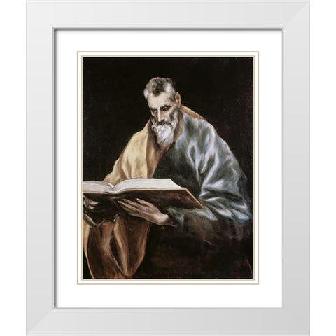 Simon White Modern Wood Framed Art Print with Double Matting by Greco, El