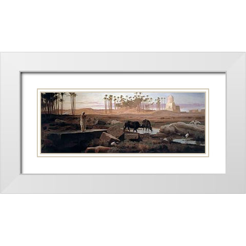 Memphis White Modern Wood Framed Art Print with Double Matting by Goodall, Frederick