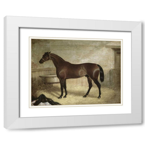 The Winner White Modern Wood Framed Art Print with Double Matting by Herring, John Frederick