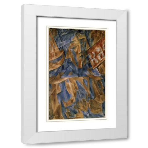 Lady in a Cafe White Modern Wood Framed Art Print with Double Matting by Le Dantyu, M.