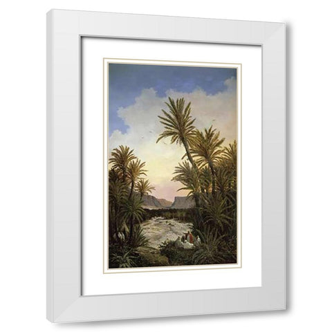 The Gorge of El Kantara White Modern Wood Framed Art Print with Double Matting by Lucy, Adrian