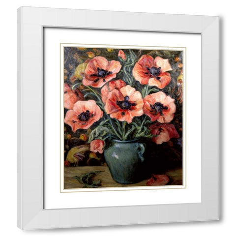 Poppies, ca. 1940 White Modern Wood Framed Art Print with Double Matting by Rand, Henry