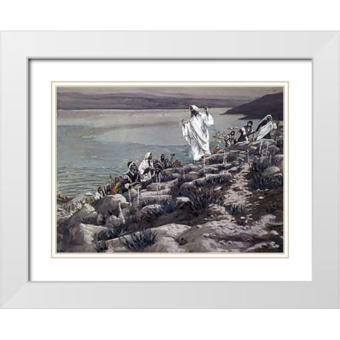 Seek Me Because Ye Eat from the Loaves White Modern Wood Framed Art Print with Double Matting by Tissot, James
