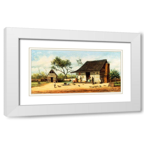 The Orange Tree White Modern Wood Framed Art Print with Double Matting by Walker, William Aiken