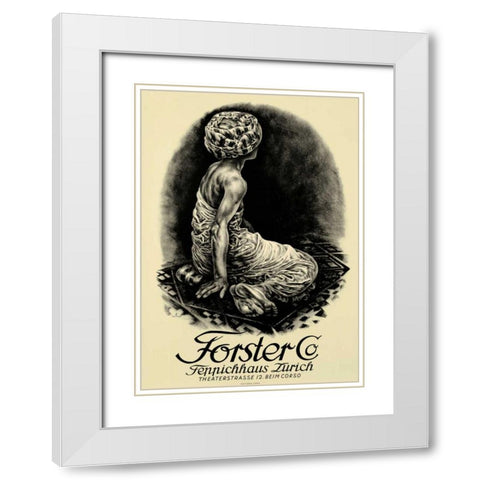 Forster White Modern Wood Framed Art Print with Double Matting by Baumberger, Otto