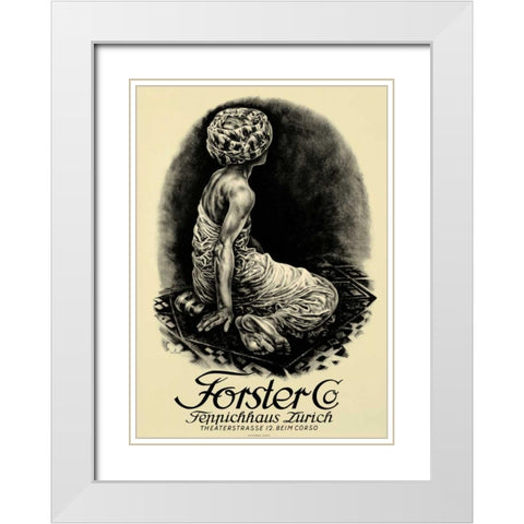 Forster White Modern Wood Framed Art Print with Double Matting by Baumberger, Otto