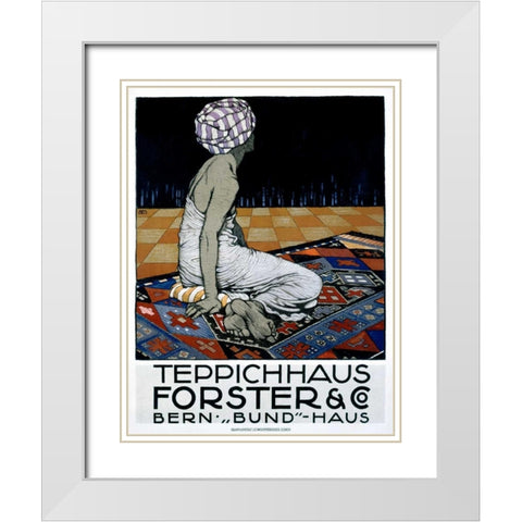 Teppichhaus Forster and Co White Modern Wood Framed Art Print with Double Matting by Mangold, Burkhard