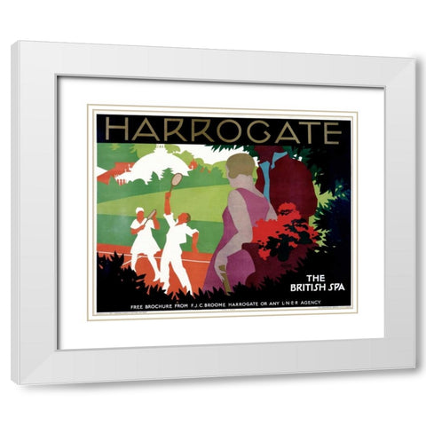Harrogate White Modern Wood Framed Art Print with Double Matting by Purvis, Tom