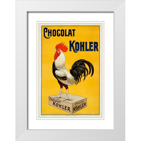 Chocolat Kohler White Modern Wood Framed Art Print with Double Matting by Unknown