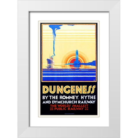 Dungeness White Modern Wood Framed Art Print with Double Matting by Unknown