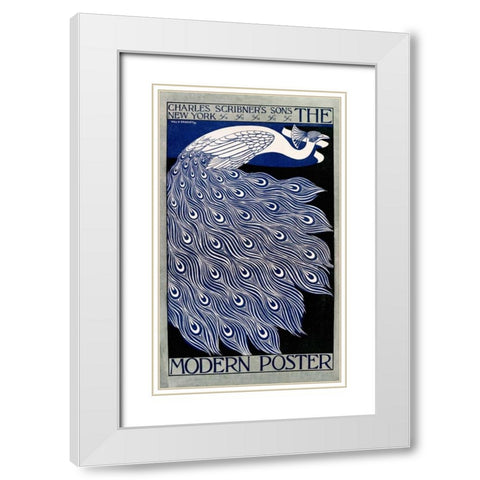 The Modern Poster White Modern Wood Framed Art Print with Double Matting by Bradley, William H.