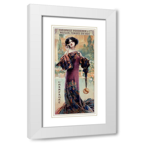 Champagne Roederer White Modern Wood Framed Art Print with Double Matting by Camps, Gaspar