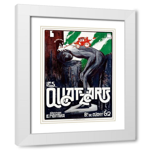 Les Quatâ€™zâ€™Arts White Modern Wood Framed Art Print with Double Matting by Rogier, Georges