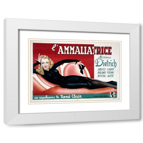 Lâ€™Ammaliatrice White Modern Wood Framed Art Print with Double Matting by Vargas, Alberto