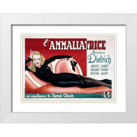 Lâ€™Ammaliatrice White Modern Wood Framed Art Print with Double Matting by Vargas, Alberto