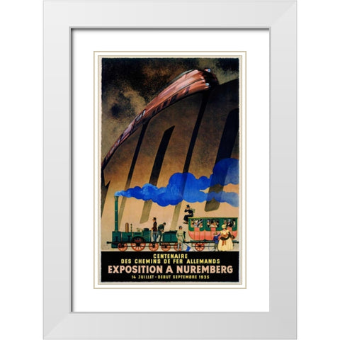 Exposition a Nuremburg White Modern Wood Framed Art Print with Double Matting by Wiertz, Jupp