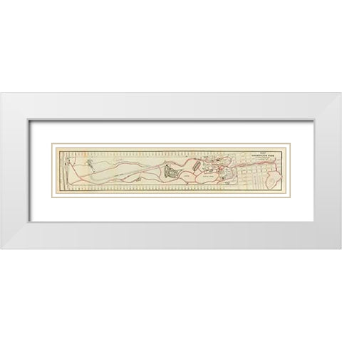 Map of the Golden Gate Park, 1896 White Modern Wood Framed Art Print with Double Matting by Blum, George W.