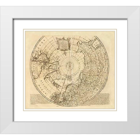 North Pole, 1747 White Modern Wood Framed Art Print with Double Matting by Bowen, Emanuel