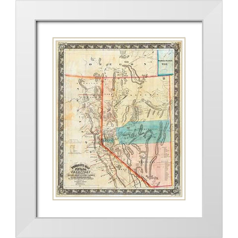Nevada Territory, 1863 White Modern Wood Framed Art Print with Double Matting by DeGroot, Henry