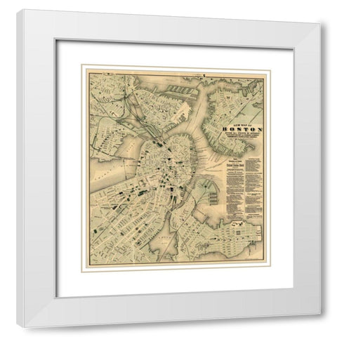 Boston, Massachusetts, 1884 White Modern Wood Framed Art Print with Double Matting by Haynes, Tilly