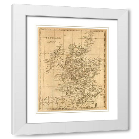 Scotland, 1812 White Modern Wood Framed Art Print with Double Matting by Arrowsmith, Aaron