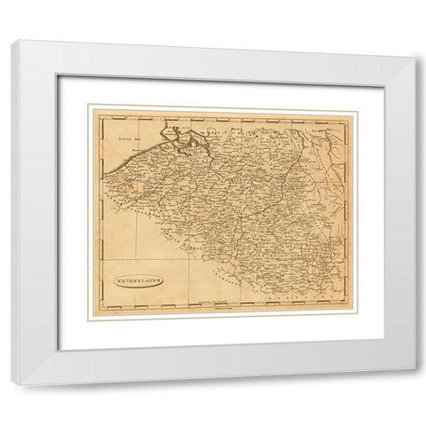 Netherlands, 1812 White Modern Wood Framed Art Print with Double Matting by Arrowsmith, Aaron