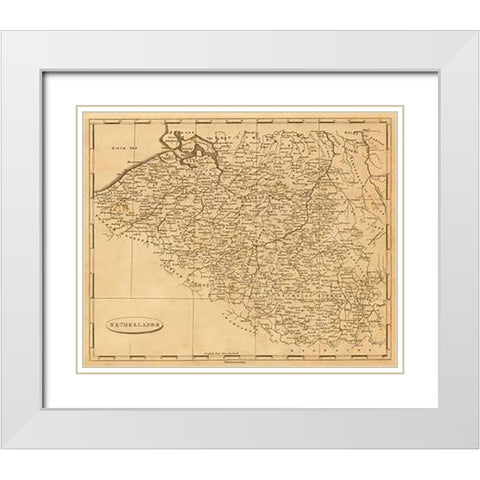 Netherlands, 1812 White Modern Wood Framed Art Print with Double Matting by Arrowsmith, Aaron