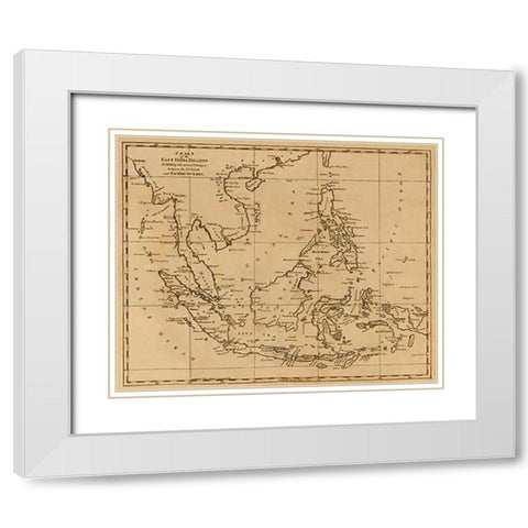 East India Islands, 1812 White Modern Wood Framed Art Print with Double Matting by Arrowsmith, Aaron